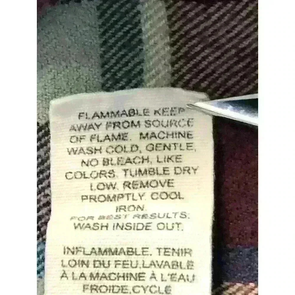 Woolrich women's flannel shirt Large plaid 100% cotton long sleeve - Picture 7 of 8